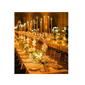 <b>Gold</b> Polished Metal 5 Arms Candelabra For Home Event And Wedding <b>Party</b> <b>Decoration</b> High Quality Regular Size Available - Product Image 3