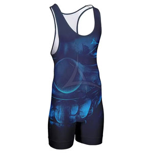 Professional High Quality Fitness Sportswear Breathable Eco-Friendly Quick-Dry Spandex/Polyester Adult Wrestling <b>Singlet</b> - Product Image 3