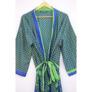 Kimono Vintage de seda para mujer, bata personalizada para damas de honor, camisón de seda, Maxi, para playa, novedad - Product Image 4