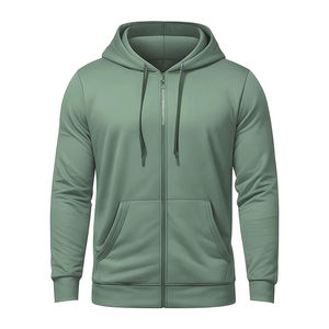 Sweats à capuche zippés pour hommes, 100 % coton épais, coupe-vent, haute densité (GSM), personnalisables, collection hiver 2026, faible MOQ - Product Image 4
