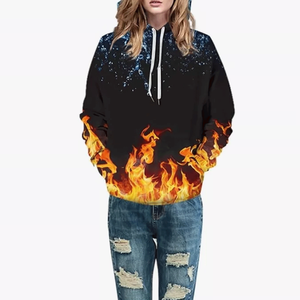 Sweat à capuche unisexe imprimé galaxie 3D hiver décontracté avec grande poche respirant coupe-vent en polyester/coton - Product Image 4