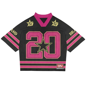 Premium Quality Streetwear Mesh T-Shirt Sublimated American Football Jersey Boxy Fit Sportswear Custom Football Wear for Men - Product Image 4