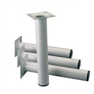 ELEMENT SYSTEM White Furniture Legs 30 mm High with 200 mm Mounting Plate Pack of 4 for <b>Tables</b> - Product Image 3