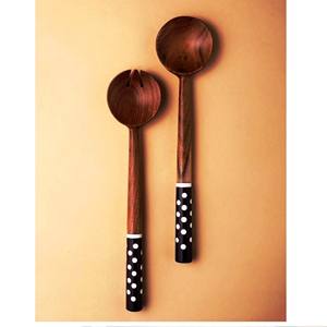 Accesorios Únicos para el Hogar, Juego de Servidores de Ensalada de Acacia, Ecológicos, Aptos para Lavavajillas, Utensilios para Ensalada, Hechos en India - Product Image 5