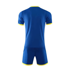 Nueva llegada de los hombres azul y amarillo Set OEM Club ropa deportiva para adultos para los hombres del equipo de fútbol jersey de fútbol - Product Image 4