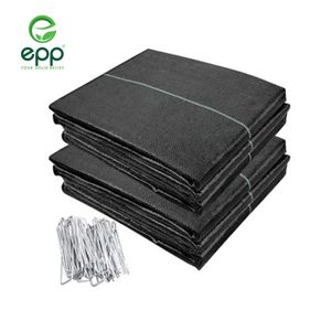 Vietnam Woven 80gsm Black Color Landscape Pp Woven Fabric Weed <b>Mats</b> <b>Ground</b> Cover in Agricultural Plastic Product Anti Weed Cloth - Product Image 2