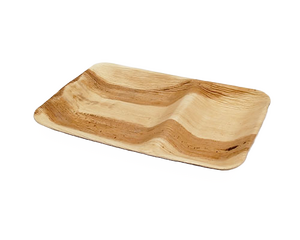 Bandeja rectangular ecológica de 10x7 pulgadas, plato de hoja de palma compostable biodegradable, apto para microondas, uso en restaurante - Product Image 2