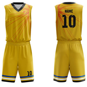 Maillot d'uniforme de basket-ball bleu personnalisé Uniformes de basket-ball respirants sublimés Vêtements de basket-ball - Product Image 5