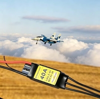 Controlador de Velocidad Electrónico Unidireccional (ESC) de 40A, 2-6S LiPo, sin Escobillas, con BEC, Conector XT60 y 4.0mm para Drones y Aviones RC