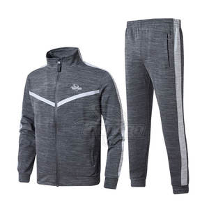 ชุดวอร์มผู้ชายผ้าโพลีเอสเตอร์/คอตตอนผสมคุณภาพสูง ระบายอากาศได้ดี แห้งเร็ว แฟชั่นและชุดกีฬา - Product Image 1