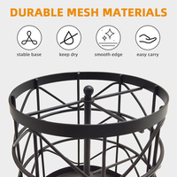Porte-ustensiles de cuisine multifonctionnel écologique portable en métal rotatif à 360 degrés pour couteaux, fourchettes, baguettes