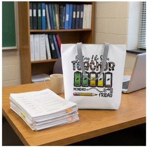 Bolsa de lona con diseño de carta de agradecimiento para profesores, bolsa de hombro reutilizable para compras, regalo divertido para el aula, uso diario, 27x37cm - Product Image 2