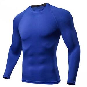 2025 haute qualité hommes natation Rash Guard couleur différente Gym Fitness 100% coton Polyester Compression homme Rash Guards - Product Image 5