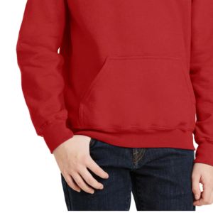 Sudadera de lana roja para hombre y mujer, Sudadera larga de invierno con capucha y estampado bordado con características transpirables de talla grande - Product Image 2