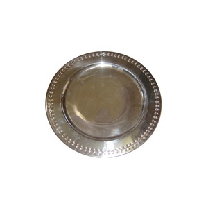 Hand Engraving Dinnerware Food <b>Server</b> Stainless Steel Charger Plate Glossy Gold Plated Finishing Metal Charger Plate - Product Image 3