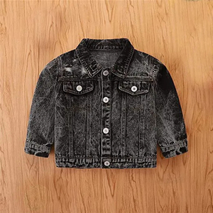 Manufacturer Fashion <b>Men's</b> Customize Black Hooded Animal Print 100% Cotton Jean Crop Top Long Sleeve Denim <b>Jackets</b> Ronpex - Product Image 6