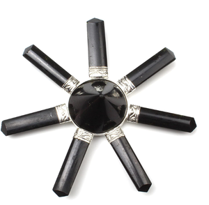 Crayon d'agate en cristal de pierre de soleil naturelle de qualité supérieure Offre Spéciale avec générateur d'énergie pyramidale 7 crayons pour la guérison et la décoration - Product Image 3