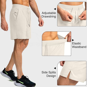 Pantalones cortos deportivos transpirables de cintura media OEM, el mejor diseño, estilo callejero, tela de lona de Color sólido ligero, servicio al por mayor - Product Image 4