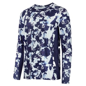 Precio barato de los hombres de manga larga de protección solar Rash Guard Chaleco de pesca tela elástica para la playa al aire libre correr Unisex ropa informal - Product Image 6