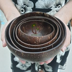 ชุดชามมะพร้าวชามสลัด/กะลามะพร้าวขัดเงางานหัตถกรรมจากเวียดนาม - Product Image 6