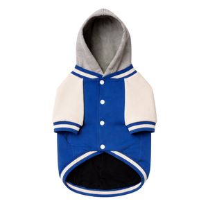 <b>Dog</b> Varsity Jacket for Pets Sport Inspired Hooded Fleece <b>Dog</b> <b>Coat</b> Warm Lightweight Winter Wear For <b>Dogs</b> - Product Image 4