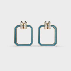 high Quality Diamond <b>Hoop</b> Earrings in Yellow <b>Gold</b> A Staple Accessory for Effortless Style Available at Best Price for supplier - Product Image 1