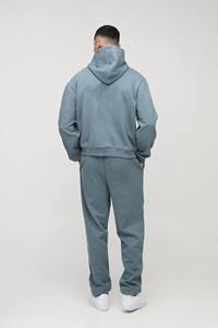 Nouveau Confortable élégant tenue décontracté Fermeture éclair Logo brodé personnalisé Survêtement homme Streatwear Sweat et pantalon de survêtement pour homme - Product Image 4