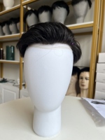 Yinshun - Toupee de Cabello Humano con Encaje Completo Europeo para Hombre, Disponible en Marrón, Negro y Rubio, Transpirable, con Partidura Libre
