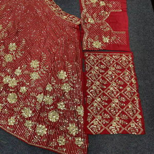 Meilleure vente de créateur indien Georgette Lehenga Choli avec broderie Dupatta et séquence Readymade Party Wear Outfit - Product Image 1