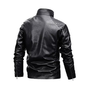 Venta al por mayor de chaqueta de bombardero de cuero por encargo estilo de carreras retro Rojo Negro Blanco número 8 chaqueta para los hombres - Product Image 2
