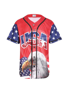 เสื้อเบสบอลของผู้ชายเสื้อผ้ากีฬาระบายอากาศได้ดีขนาดพิเศษสำหรับผู้ใหญ่ขนาดพลัสไซส์ - Product Image 1