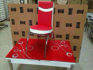 Mesa de comedor de lujo moderna superventas, 6 sillas, conjunto extensible Ibiza, tapa de vidrio templado de estilo europeo duradero para cocina casera - Product Image 3