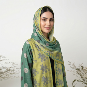 Premium Weightless Digital Print Open Front Breathable Summer Wedding Abaya Scarf <b>Long</b> Cardigan Muslim Ladies Flowy <b>Dress</b> - Product Image 4