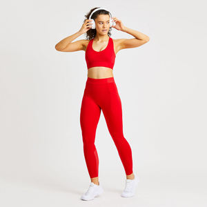 Customized Women Solid Plus Size Fitness Sets Yoga 2 Pcs Workout Sportswear Seamless Gym Wear Custom Logo And Design OEM - Product Image 2