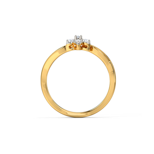 แหวนเพชรทรงกลม 0.70 กะรัต ดีไซน์ดอกไม้ สวยหรู โรแมนติก เพชรเลี้ยงในห้องปฏิบัติการ เหมาะสำหรับงานแต่งงาน งานเลี้ยงฉลองครบรอบ - Product Image 3