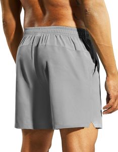 Venta al por mayor de ropa deportiva para hombre casual de poliéster transpirable de entrenamiento de poliéster pantalones cortos para correr de secado rápido gimnasio pantalones cortos de fitness - Product Image 2
