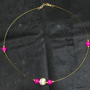 Bonito diseño, elegante conjunto de collar de cadena en tono dorado, hermoso collar, aspecto sencillo para mujer, para ropa de boda para mujer - Product Image 1