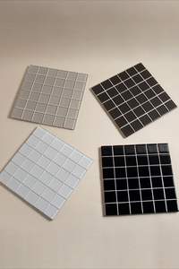 Sous-verre en mosaïque de verre carré, tapis de table isolant thermique, pour cuisine, salle à manger, maison, bar à café, sous-verre pour boissons - Product Image 3