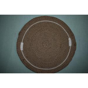 Napperons en jute brodés de 35 cm de diamètre pour la maison et l'hôtellerie, importés d'Inde – Vente en gros - Product Image 2