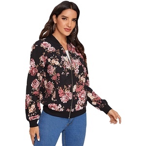 Nouvel arrivage de vestes bombardiers à la mode imprimés de fleurs vestes Slim Fit vêtements d'extérieur chauds vestes bombardier régulières - Product Image 4