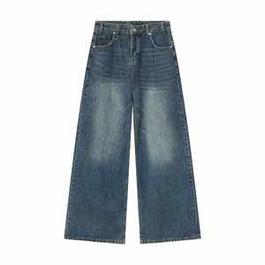 Pantalones vaqueros de mezclilla para hombre, gruesos de doble capa, colores de contraste, holgados, rectos, sueltos, rectos, lavados, de punto para invierno, de alta calidad - Product Image 6
