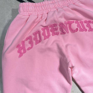 Brown and <b>Pink</b> Distressed Acid Wash Cropped Hoodies Women Washed Boxy <b>Hoodie</b> and Joggers Tracksuits Womens - Product Image 4