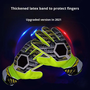 Guantes de portero de fútbol duraderos con diseño flexible de Palma resistente a los golpes y control de pelota superior - Product Image 6