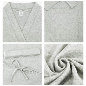 เสื้อคลุมอาบน้ำผ้าแจ็คการ์ดสำหรับผู้ชายเสื้อคลุมอาบน้ำผ้าฝ้าย100% หรูหราชุดอาบน้ำสำหรับโรงแรมดีไซน์ใหม่ OEM - Product Image 6