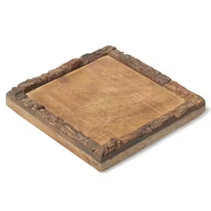 Sous-verres en noyer sous-verres carrés en noyer sous-verres en bois noyer et érable par l'artisanat en croissant - Product Image 3