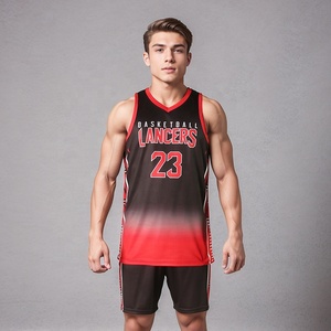 Tenues de basketball professionnelles respirantes grande taille, personnalisables par sublimation intégrale, 100 % polyester, tailles sur mesure pour - Product Image 4