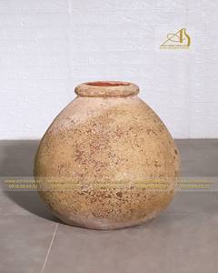 Atlantis AN055H50YER Maceta de cerámica de diseño amarillo-blanco moderno para decoración de hotel de jardín doméstico con acabado galvanizado Vietnam - Product Image 4