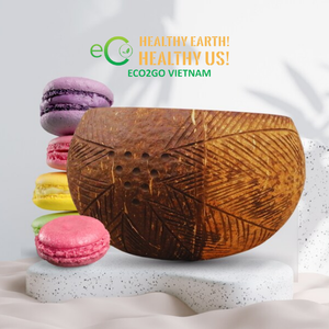 Tazón y cuchara de coco Natural ecológico, tazón de cáscara de coco/tazones para mezclar frutas, ensaladas y batidos/tazón redondo de coco - Product Image 4