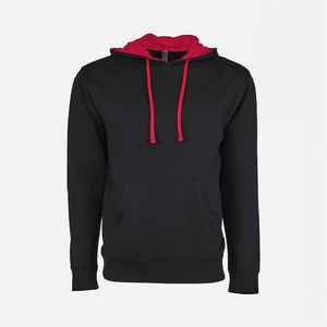 High Quality Unisex Black/<b>Red</b> Hoodie French Terry Blank Hoodies Custom Logo Print Fleece <b>Sweatshirt</b> - Product Image 1