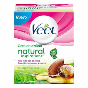 Cera Depilatoria Naturale <span class=keywords><strong>Veet</strong></span> 250 ml con Olio di Argan e <span class=keywords><strong>Zucchero</strong></span> per la Rimozione dei Peli - Product Image 1